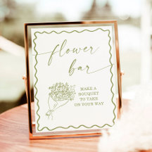 Flower Bar Sign, Farmers Market Bridal Shower