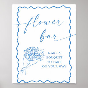 Flower Bar Sign, Farmers Market Bridal Shower Poster