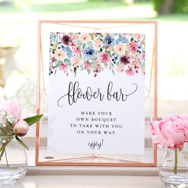 Flower Bar Watercolor Flower Bloom Poster (Creator Uploaded)