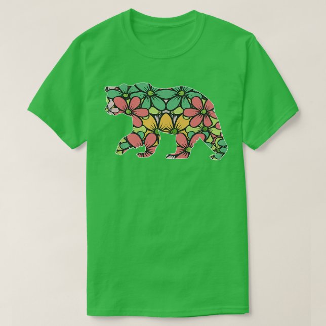 Flower Bear Premium 736  T-Shirt (Design Front)