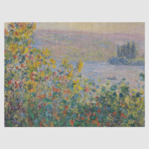 Flower Beds at Vétheuil - Claude Monet Tissue Paper