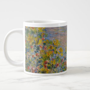Flower Beds at Vétheuil, Impressionist Landscape Large Coffee Mug