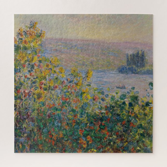 Flower Beds at Vétheuil Monet Jigsaw Puzzle (Vertical)