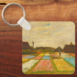Flower Beds in Holland by van Gogh Key Ring