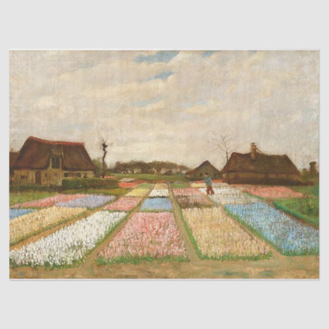 Flower Beds in Holland  by Vincent Van Gogh Tissue Paper (Front)