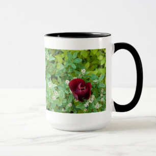 flower beds in spring mug