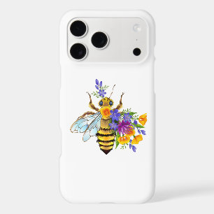 Flower bee with wild plants