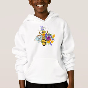Flower bee with wild plants