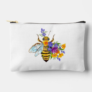 Flower bee with wild plants accessory pouch