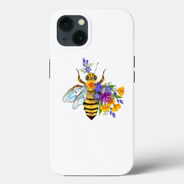 Flower bee with wild plants Case-Mate iPhone case (Back)