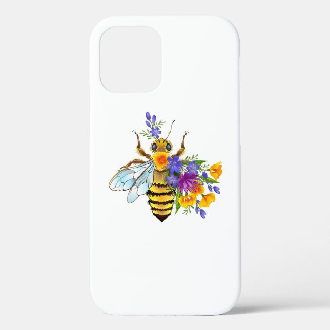 Flower bee with wild plants Case-Mate iPhone case (Back)