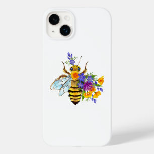 Flower bee with wild plants Case-Mate iPhone 14 plus case