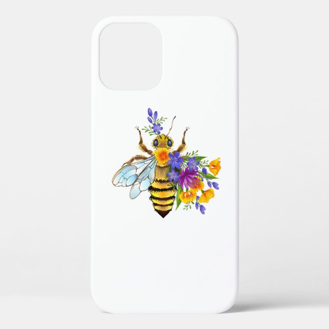 Flower bee with wild plants Case-Mate iPhone case (Back)