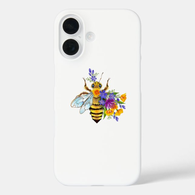 Flower bee with wild plants Case-Mate iPhone case (Back)