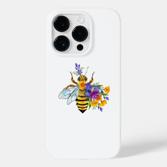 Flower bee with wild plants Case-Mate iPhone case (Back)