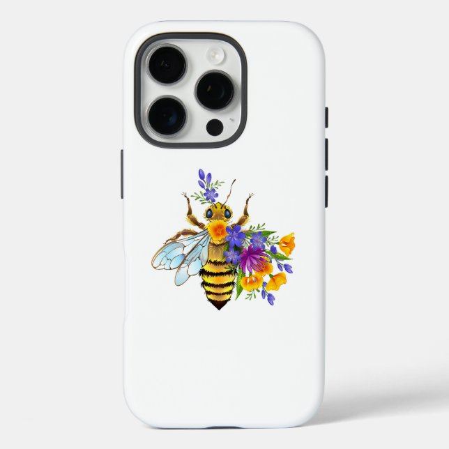 Flower bee with wild plants Case-Mate iPhone case (Back)
