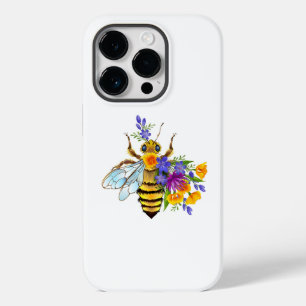 Flower bee with wild plants Case-Mate iPhone 14 pro case