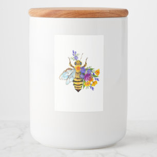 Flower bee with wild plants food label