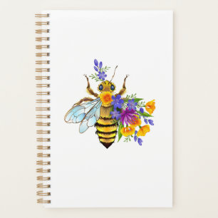 Flower bee with wild plants planner
