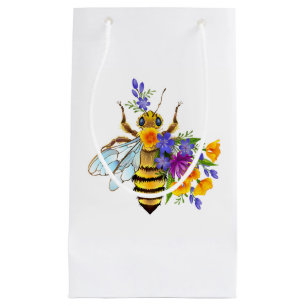 Flower bee with wild plants small gift bag