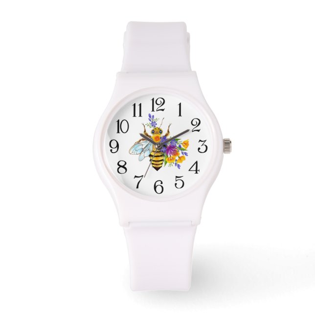 Flower bee with wild plants watch (Front)