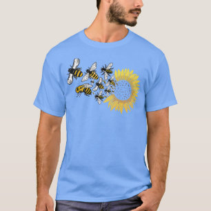 Flower Bees Sunflower Premium T-Shirt