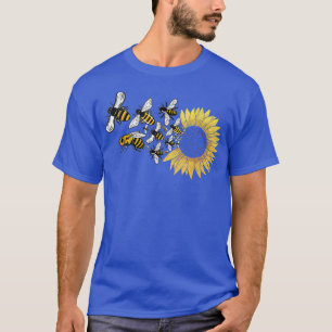 Flower Bees Sunflower T-Shirt
