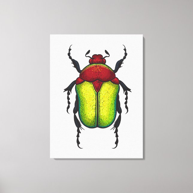 Flower beetle canvas print (Front)