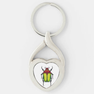 Flower beetle key ring