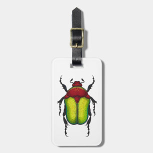 Flower beetle luggage tag