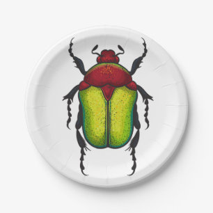 Flower beetle paper plate