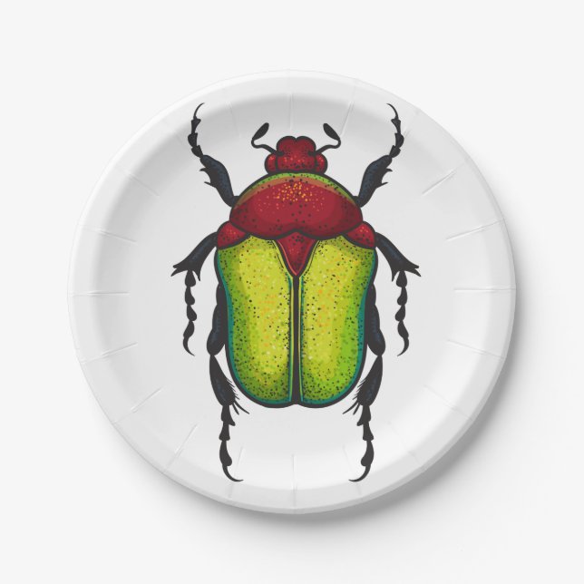 Flower beetle paper plate (Front)