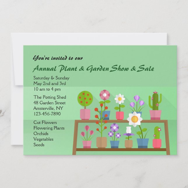 Flower Bench Invitation (Front)
