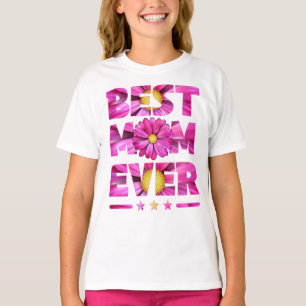 Flower Best Mum Ever Est2022 Mother's Day For Mum T-Shirt
