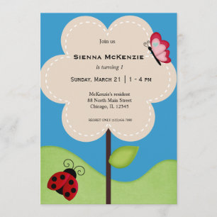 Flower birthday invitation