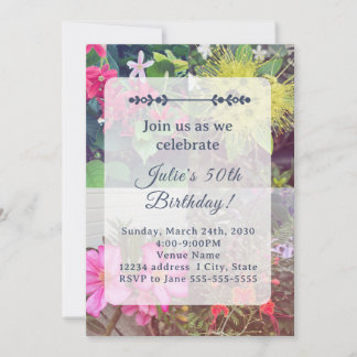 Flower Birthday Invitation