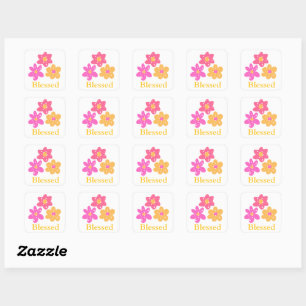 Flower Blessed Pinks Yellow_Fun Stickers