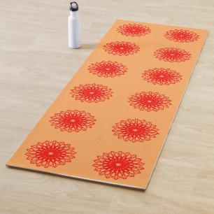 Flower Bloom Geometric Mandala Double Sided Yoga Mat