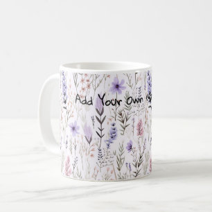 Flower bloom watercolor gifts coffee lover mug