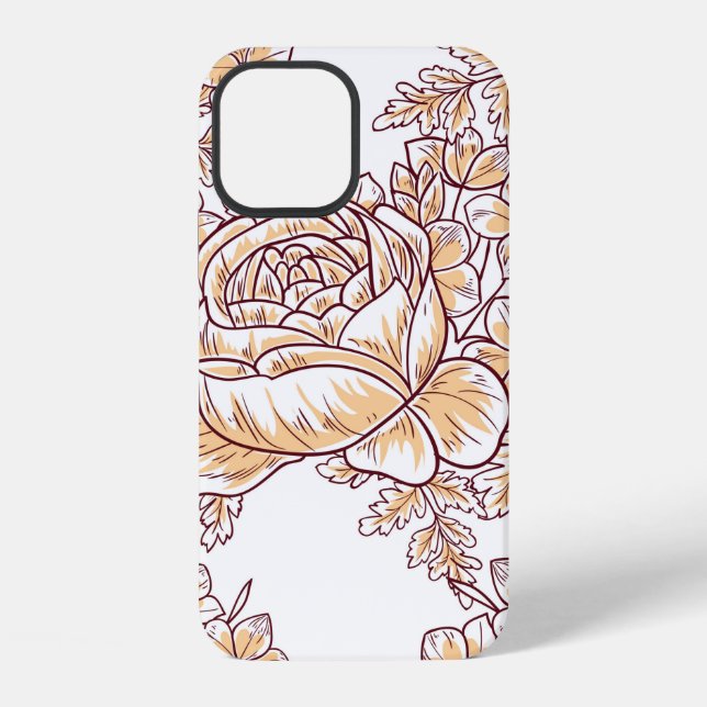 Flower blossom. Abstract elegance seamless pattern iPhone Case (Back)