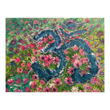 Flower Blossom - Om Canvas Painting