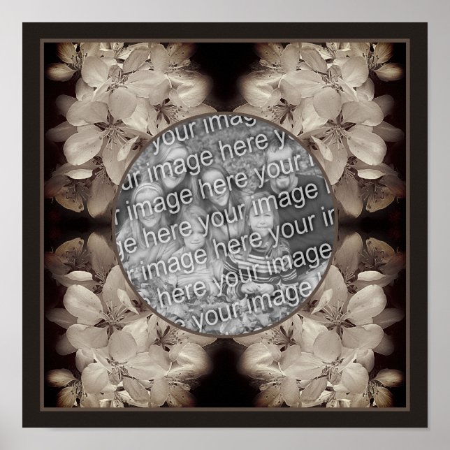 Flower Blossoms Abstract Add Your Photo Poster (Front)