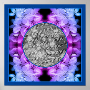 Flower Blossoms Abstract Tinted Add Your Photo Poster