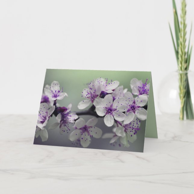 flower blossoms greeting card (Front)