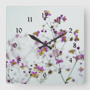 Flower Blossoms, Springtime Square Wall Clock