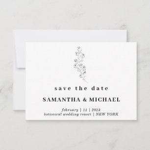 Flower Boho Clear Indie Save the date Wedding Invitation