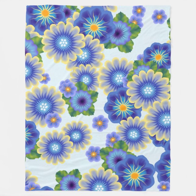 flower bomb 7 fleece blanket (Front)