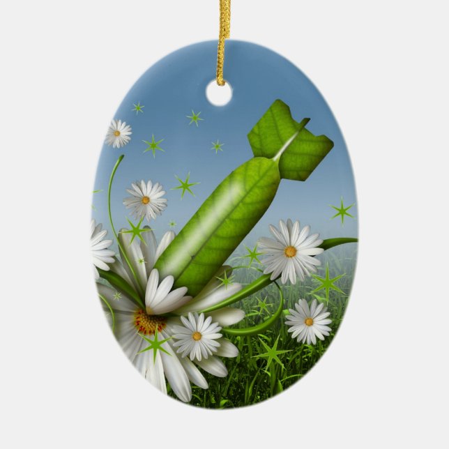 Flower Bomb Ceramic Tree Decoration (Front)