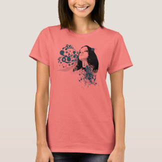 Flower Bomb Pinup Design T-Shirt