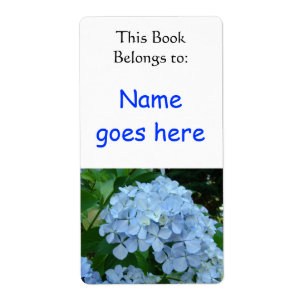 Flower Book Tags Blue Hydrangea Flowers Garden
